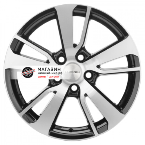 7*17 5*114,3 ET38 67,1 Khomen Wheels KHW1704 Black-FP (Outlander) - 1