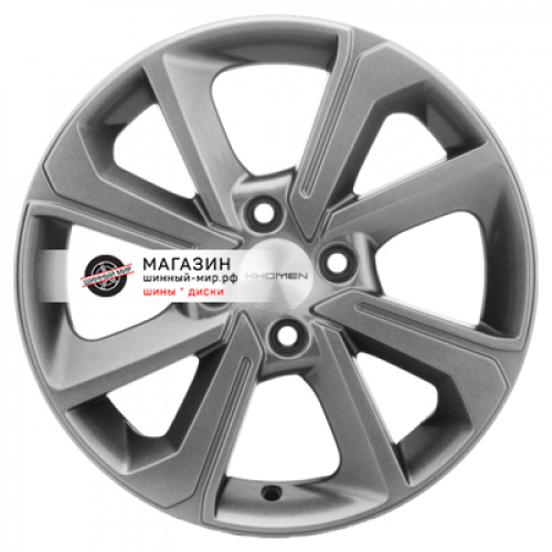 6*15 4*100 ET40 60,1 Khomen Wheels KHW1501 G-Silver (Logan/Sandero/Xray) - 1
