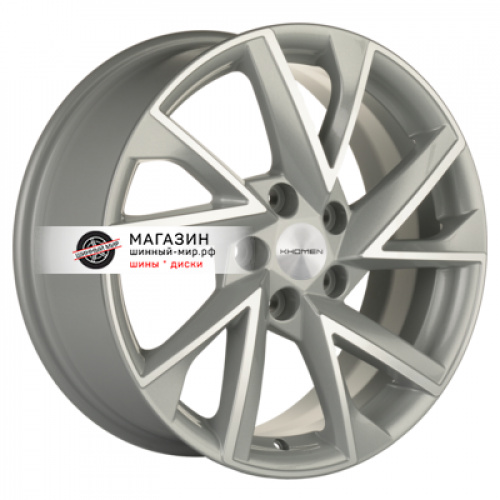 7*17 5*108 ET50 63,3 Khomen Wheels KHW1714 F-Silver-FP (Kuga/Focus) - 1