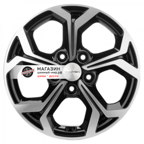 6,5*16 5*108 ET50 63,3 Khomen Wheels KHW1606 Black-FP (Focus) - 1