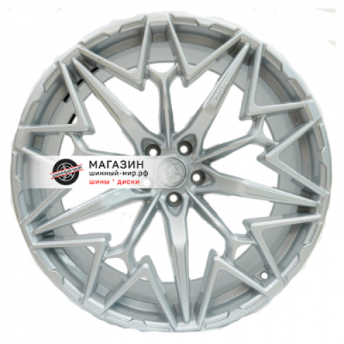 10*22 5*112 ET30 66,6 Khomen Wheels ZEUS 2202 Brilliant Silver (X5/X6/X7/Cullinan) - 1