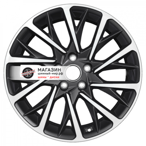 7,5*18 5*108 ET45 60,1 Khomen Wheels KHW1804 Black-FP (Chery Tiggo 3/Tiggo 3 Pro) - 1