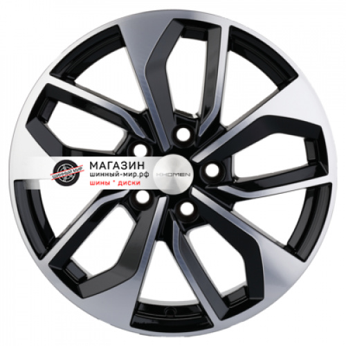7*17 5*112 ET43 57,1 Khomen Wheels KHW1703 Black-FP (Kodiaq/Tiguan) - 1