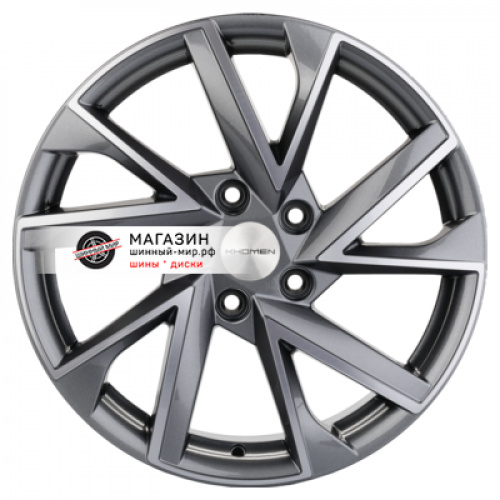 7*17 5*108 ET40 60,1 Khomen Wheels KHW1714 Gray-FP (Chery Tiggo/Tiggo 7 Pro) - 1