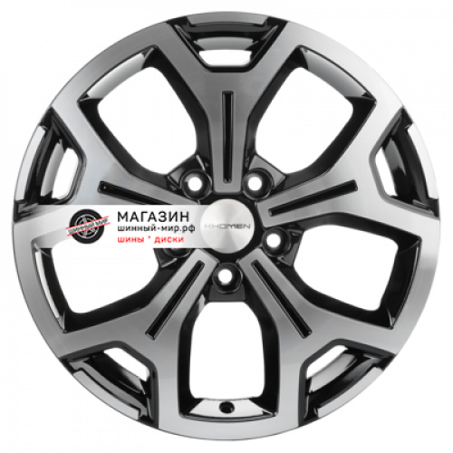6,5*17 5*108 ET33 60,1 Khomen Wheels KHW1710 Black-FP (Chery Tiggo 7pro) - 1