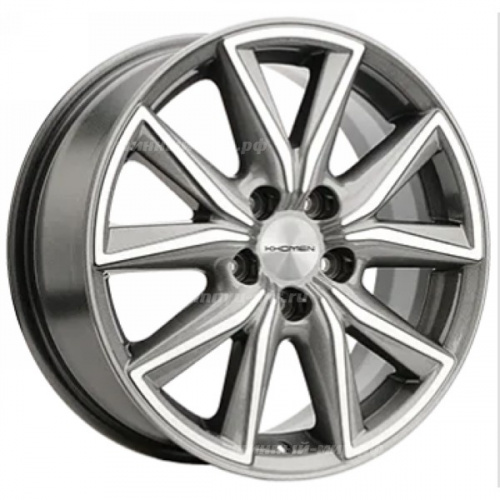 7*17 5*108 ET40 54,1 Khomen Wheels KHW1706 Gray-FP (Jac/Москвич 3) - 1