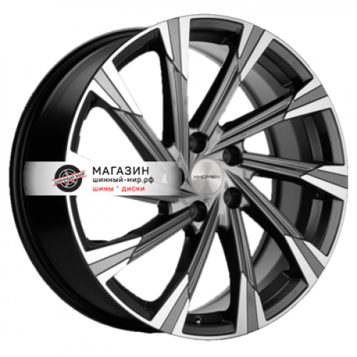 7,5*19 5*108 ET33 60,1 Khomen Wheels KHW1901 Gray-FP (Chery Tiggo 7 Pro) - 1