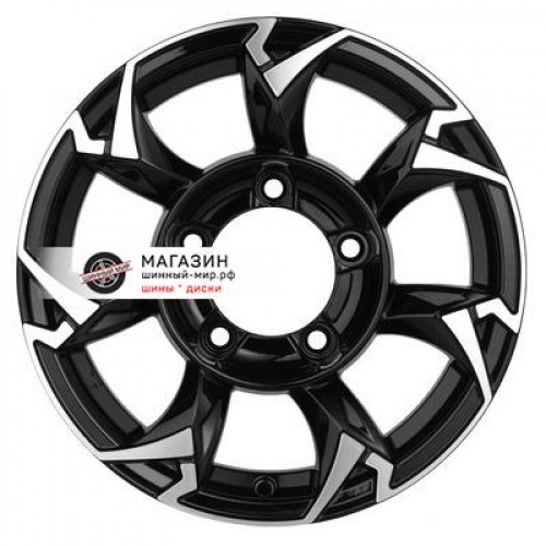 5,5*15 5*139,7 ET5 98,5 Khomen Wheels KHW1505 Black-FP (Lada NIVA 4x4) - 1