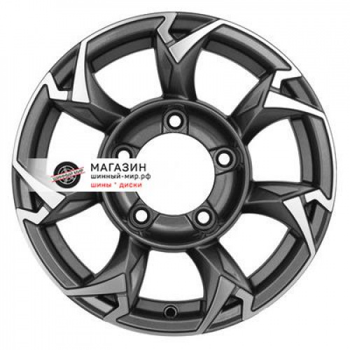5,5*15 5*139,7 ET5 98,5 Khomen Wheels KHW1505 Gray-FP (Lada NIVA 4x4) - 1