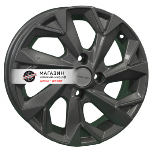 5,5*14 4*100 ET43 60,1 Khomen Wheels KHW1402 Gray (Corolla/X-RAY/Logan) - 1