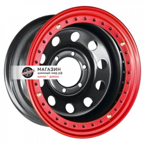 10*15 5*139,7 ET-44 110 Off-Road Wheels УАЗ с бедлоком (красный) Черный - 1