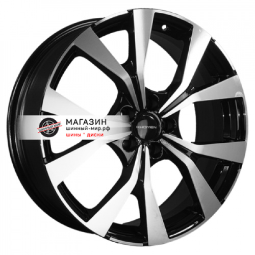 7*19 5*108 ET33 60,1 Khomen Wheels KHW1906 Black-FP (Chery Tiggo 7 Pro) - 1