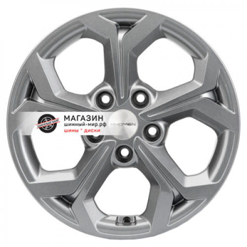 6,5*16 5*114,3 ET50 67,1 Khomen Wheels KHW1606 Gray (Huyndai/Kia) - 1