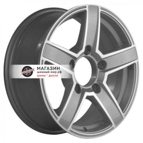 6,5*16 5*139,7 ET35 98,5 Khomen Wheels KHW1614 F-Silver-FP (Niva 4x4 Bronto) - 1