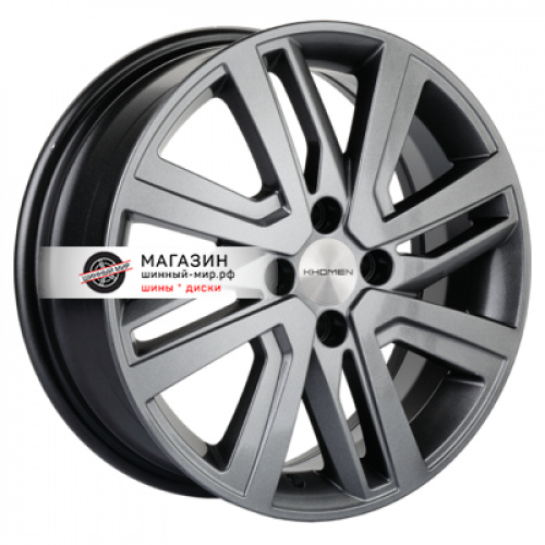 6*16 4*100 ET41 60,1 Khomen Wheels KHW1609 G-Silver (XRay) - 1