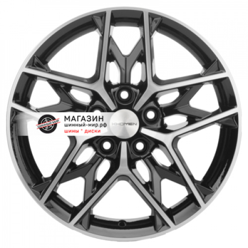 7*17 5*110 ET40 67,1 Khomen Wheels KHW1709 Black-FP (Evolute i-Joy) - 1